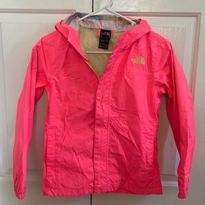 Girls size 10-12 North face rain jacket